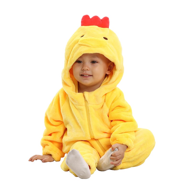 TONWHAR Kid's and Toddler's Costume Baby Animal Outfit Baby Boys' Girls' One-Piece Rompers Jumpsuit(1-3M,Chiken) - Image 1